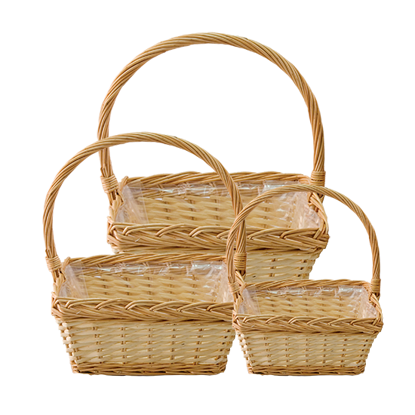 Picture of S/3 Square Willow W/Handle