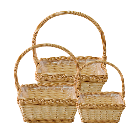 Picture of S/3 Square Willow W/Handle
