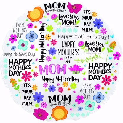 Picture of 17" 2-Sided Foil Balloon: Happy Mother's Day Sentiments