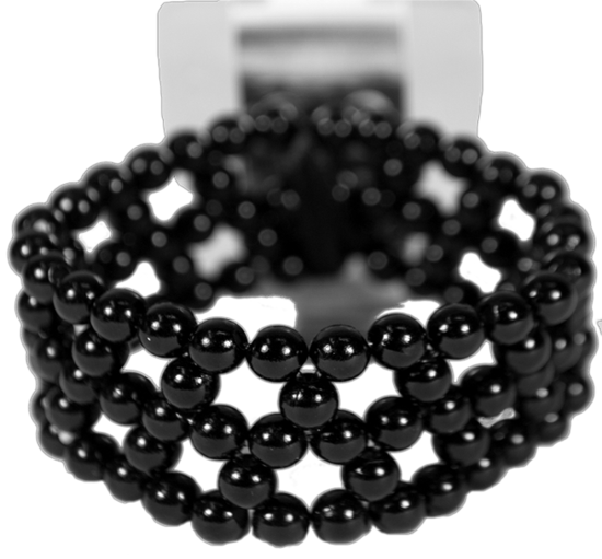 Picture of Confetti Flower Bracelet- Black