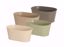 Picture of 4 Asst Earth Tone Ribbed Oval Planter 8"