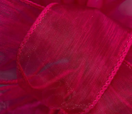Picture of #9 Deluxe Sheer Wired Ribbon - Fuchsia