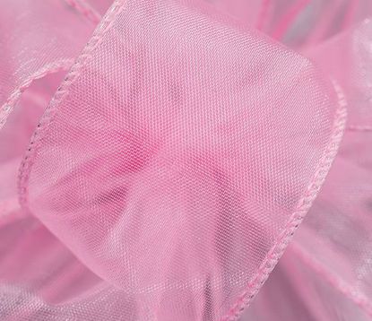 Picture of #9 Deluxe Sheer Wired Ribbon - Pink
