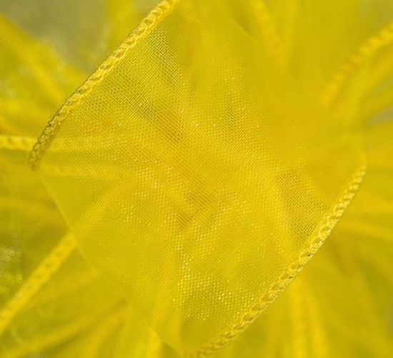 Picture of #9 Deluxe Sheer Wired Ribbon - Yellow