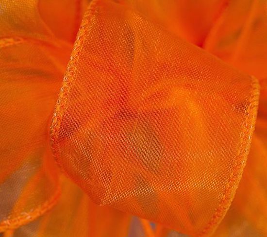 Picture of #9 Deluxe Wired Ribbon - Orange