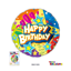 Picture of 18" 2 Sided Foil Mylar Balloon-Happy Birthday