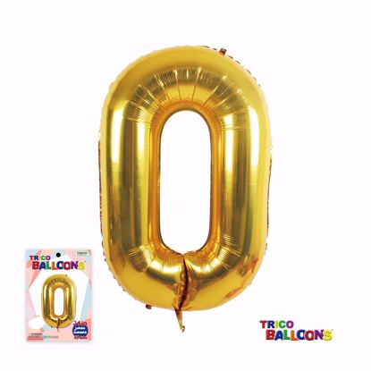 Picture of 34" Mylar Foil Balloon Gold-#0