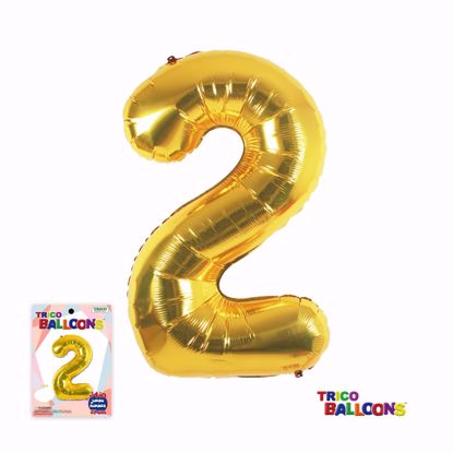 Picture of 34" Mylar Foil Balloon Gold-#2