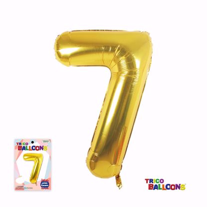 Picture of 34" Mylar Foil Balloon Gold-#7