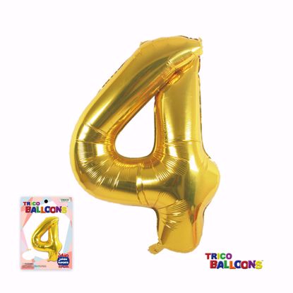 Picture of 34" Mylar Foil Balloon Gold-#4