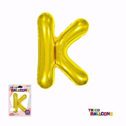 Picture of 34" Mylar Foil Balloon Gold-K