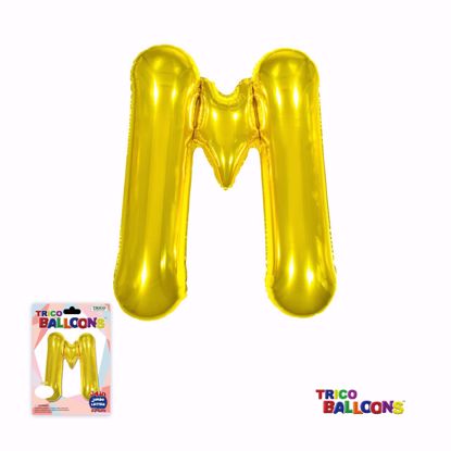 Picture of 34" Mylar Foil Balloon Gold-M