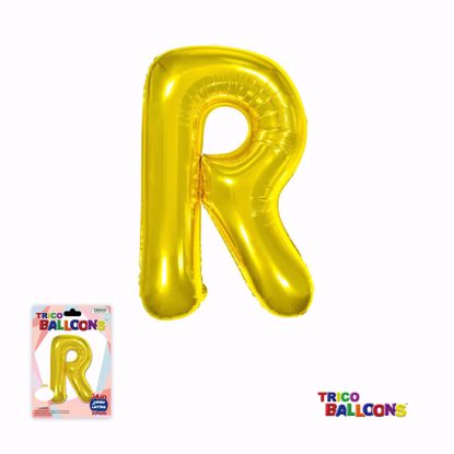 Picture of 34" Mylar Foil Balloon Gold-R