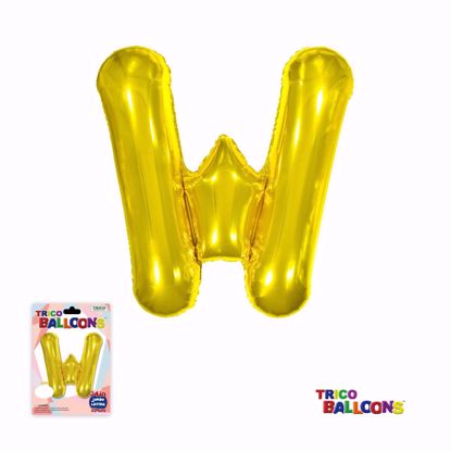 Picture of 34" Mylar Foil Balloon Gold-W