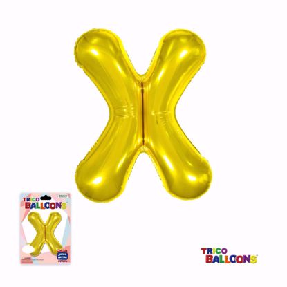 Picture of 34" Mylar Foil Balloon Gold-X