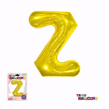 Picture of 34" Mylar Foil Balloon Gold-Z