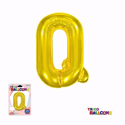 Picture of 34" Mylar Foil Balloon Gold-Q