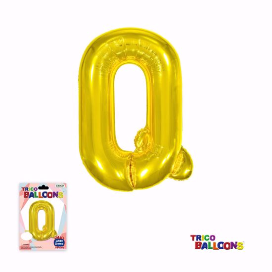Picture of 34" Mylar Foil Balloon Gold-Q