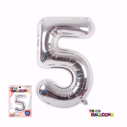 Picture of 34" Mylar Foil Balloon Silver-#5