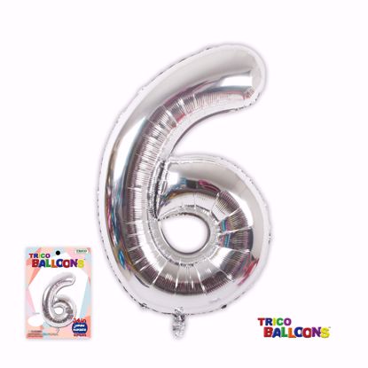 Picture of 34" Mylar Foil Balloon Silver-#6