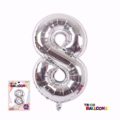 Picture of 34" Mylar Foil Balloon Silver-#8
