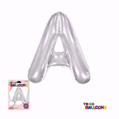 Picture of 34" Mylar Foil Balloon Silver-A