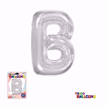 Picture of 34" Mylar Foil Balloon Silver-B