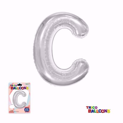 Picture of 34" Mylar Foil Balloon Silver-C