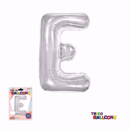 Picture of 34" Mylar Foil Balloon Silver-E