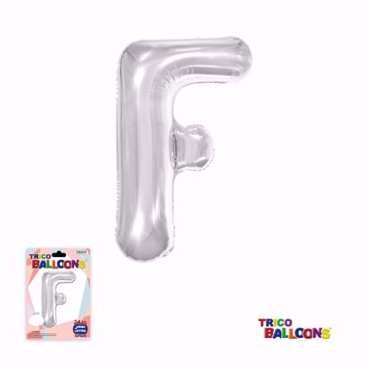 Picture of 34" Mylar Foil Balloon Silver-F