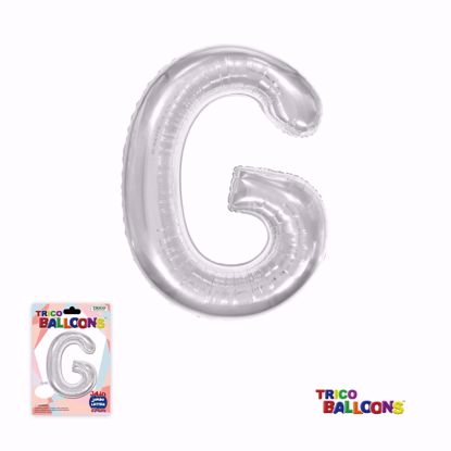 Picture of 34" Mylar Foil Balloon Silver-G