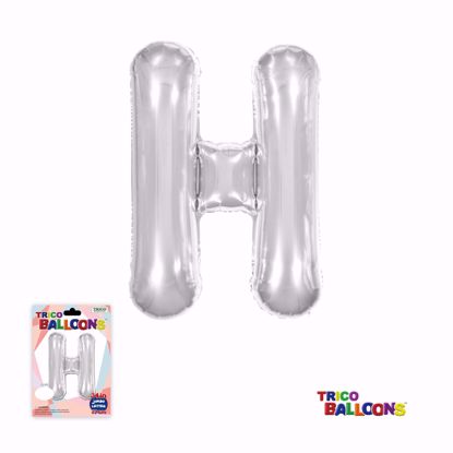 Picture of 34" Mylar Foil Balloon Silver-H