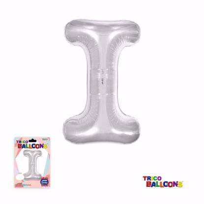 Picture of 34" Mylar Foil Balloon Silver-I