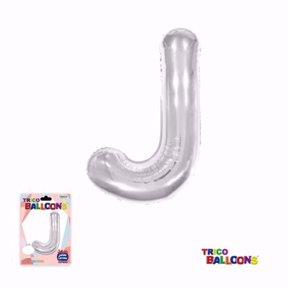 Picture of 34" Mylar Foil Balloon Silver-J