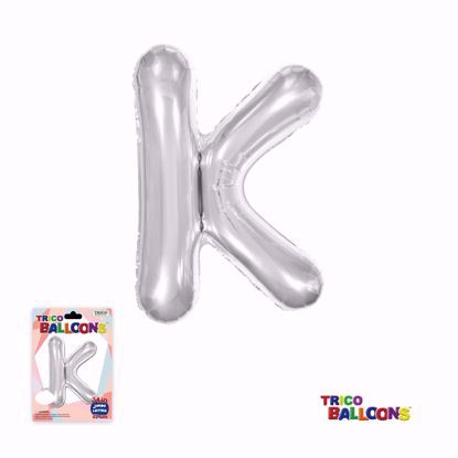 Picture of 34" Mylar Foil Balloon Silver-K