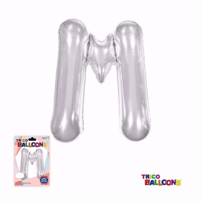 Picture of 34" Mylar Foil Balloon Silver-M