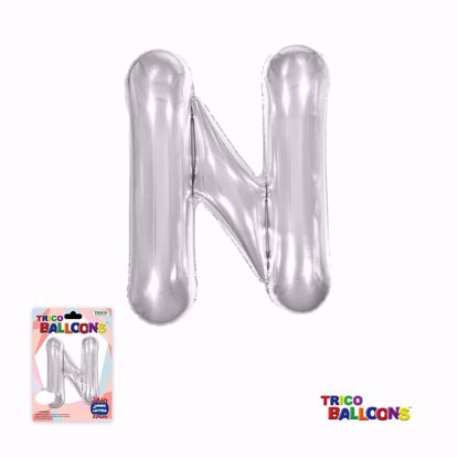Picture of 34" Mylar Foil Balloon Silver-N