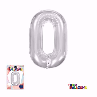 Picture of 34" Mylar Foil Balloon Silver-O