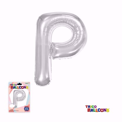 Picture of 34" Mylar Foil Balloon Silver-P