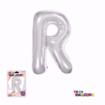 Picture of 34" Mylar Foil Balloon Silver-R