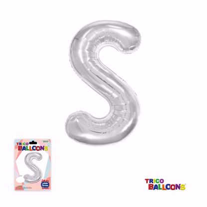 Picture of 34" Mylar Foil Balloon Silver-S