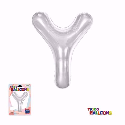 Picture of 34" Mylar Foil Balloon Silver-Y