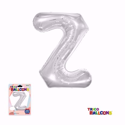 Picture of 34" Mylar Foil Balloon Silver-Z