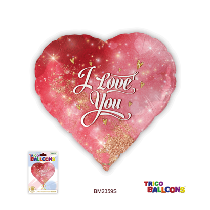 Picture of 18" 2 Sided Foil Mylar Balloon-I Love You