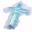 Picture of Light Blue Satin Cross With Lace Edge
