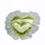 Picture of Oversized Ivory Satin Heart With Lace Edge