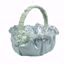 Picture of White Satin Basket W/ Organza Edge