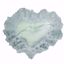 Picture of White Satin Heart Pillow With Satin Lace Edge