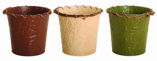 Picture of 3 Asst Fall Harvest Pot Cover 6"