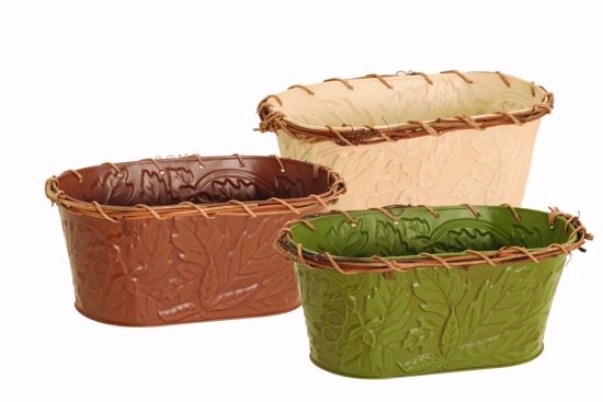 Picture of 3 Asst Fall Harvest Oval Planters 8"